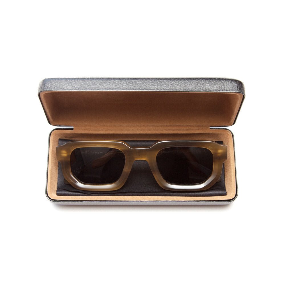 milk* eyewear Jules Sunglasses - Beige, Dark lens - milk* eyewear
