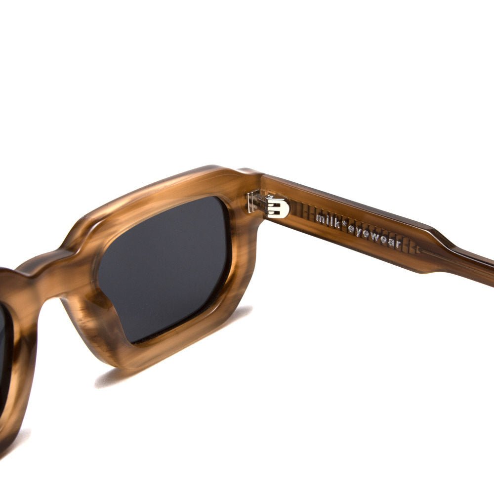 milk* eyewear Jules Sunglasses - Beige, Dark lens - milk* eyewear