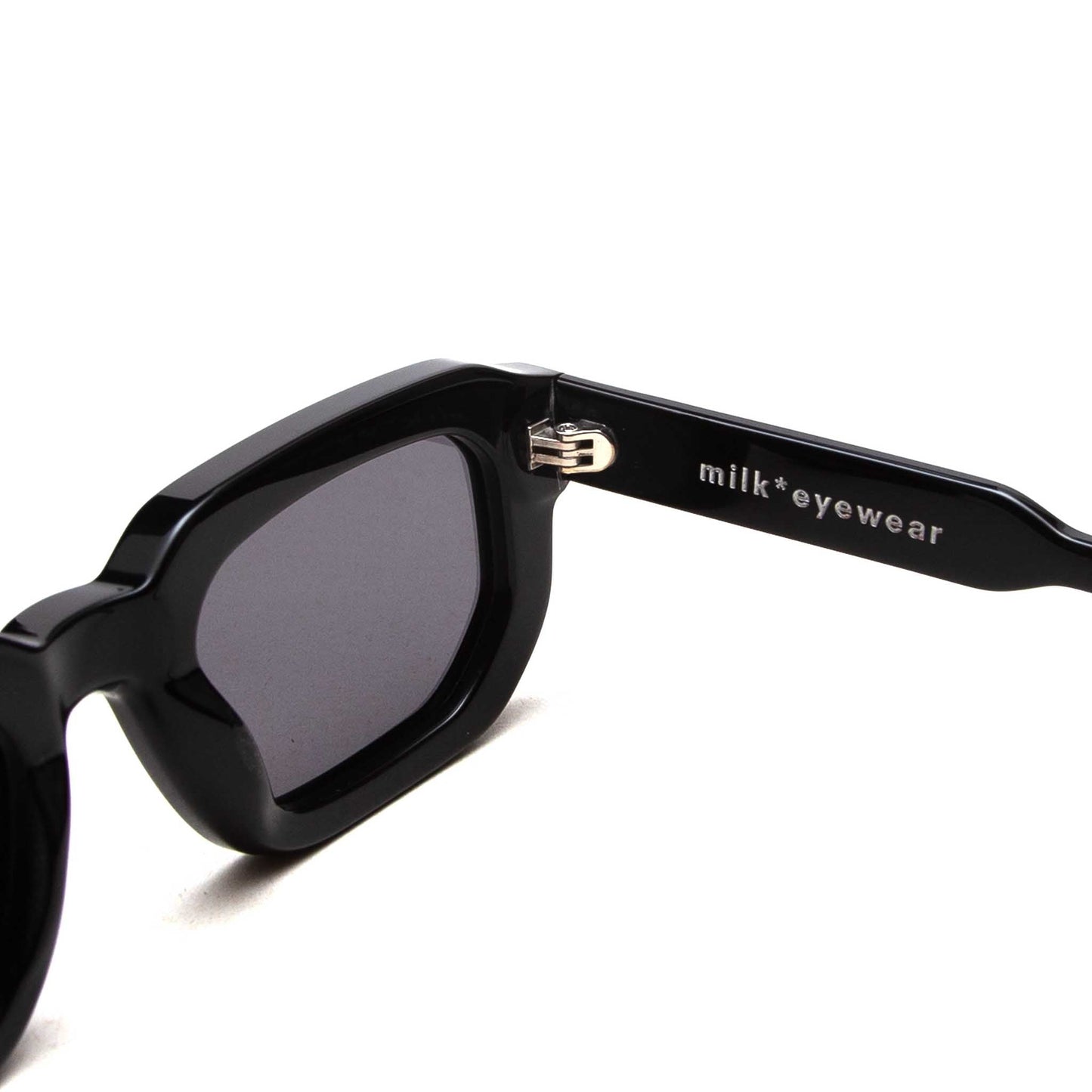 milk* eyewear Jules Sunglasses - gloss Black, Black lens. - milk* eyewear