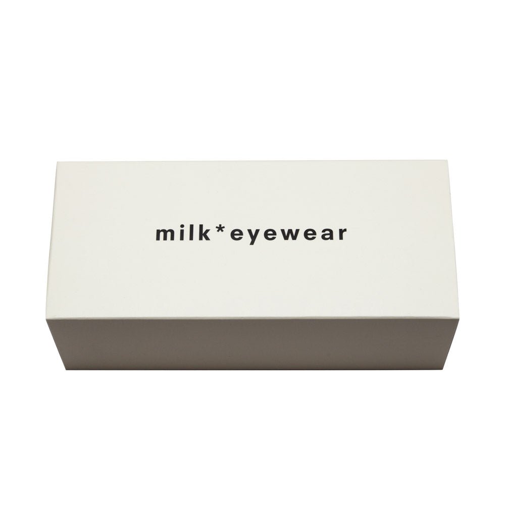 milk* eyewear Jules Sunglasses - gloss Black, Green lens. - milk* eyewear