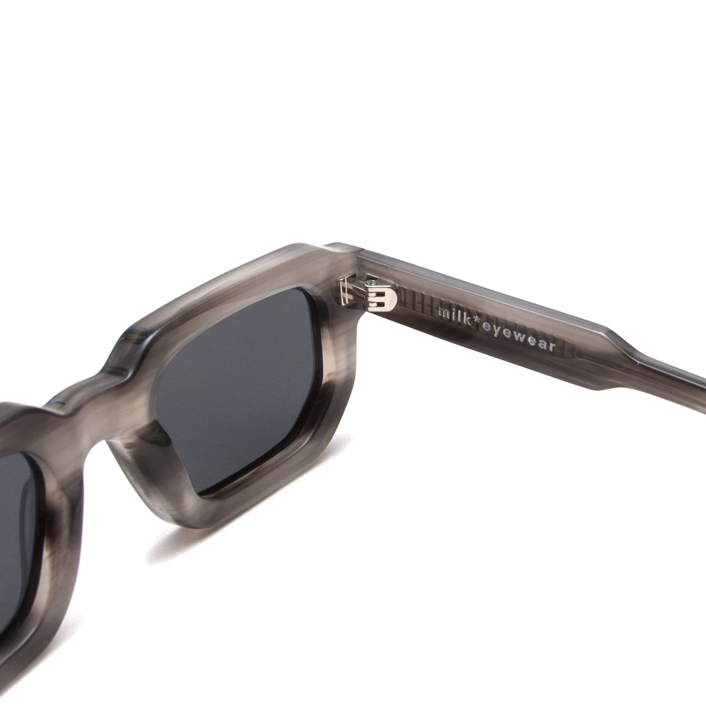 milk* eyewear Jules Sunglasses - Grey, dark lens. - milk* eyewear