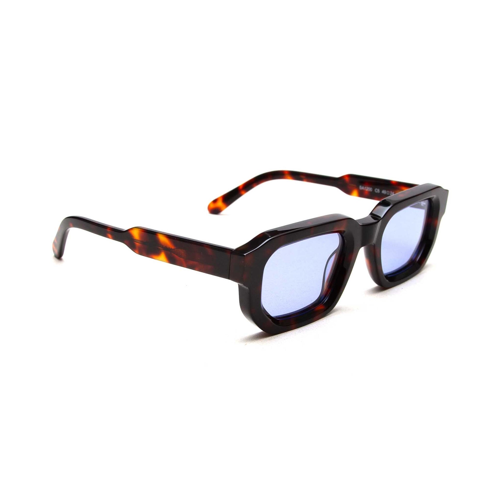 milk* eyewear Jules Sunglasses - tortoise shell, Blue lens. - milk* eyewear