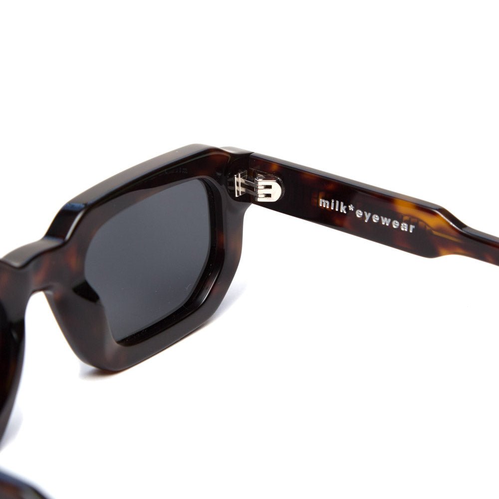milk* eyewear Jules Sunglasses - Tortoise shell, Dark lens. - milk* eyewear