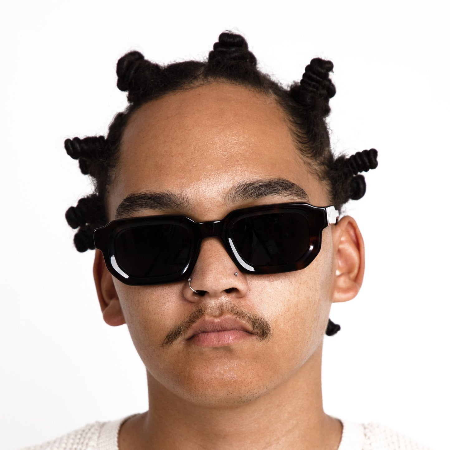 milk* eyewear Jules Sunglasses - Tortoise shell, Dark lens. - milk* eyewear