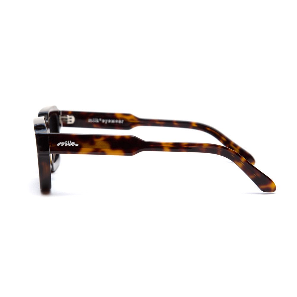 milk* eyewear Jules Sunglasses - Tortoise shell, Dark lens. - milk* eyewear