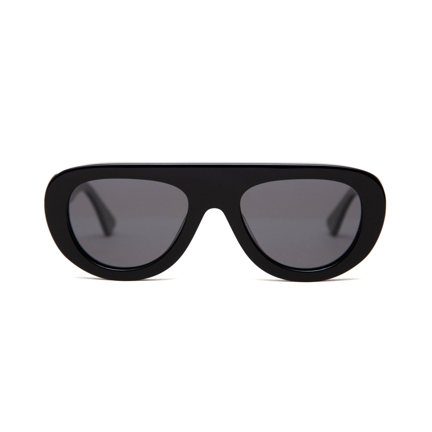 milk* eyewear Lance Sunglasses - Black Acetate, Black Polarised Lens. - milk* eyewear