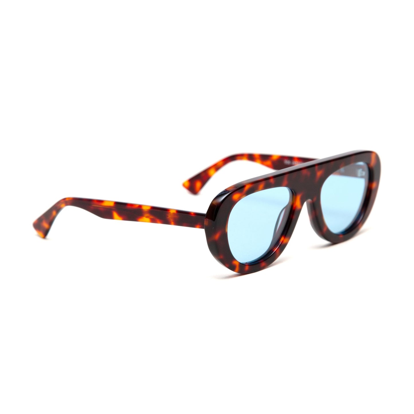 milk* eyewear Lance Sunglasses - Tortoise Shell Acetate, Blue Polarised Lens. - milk* eyewear