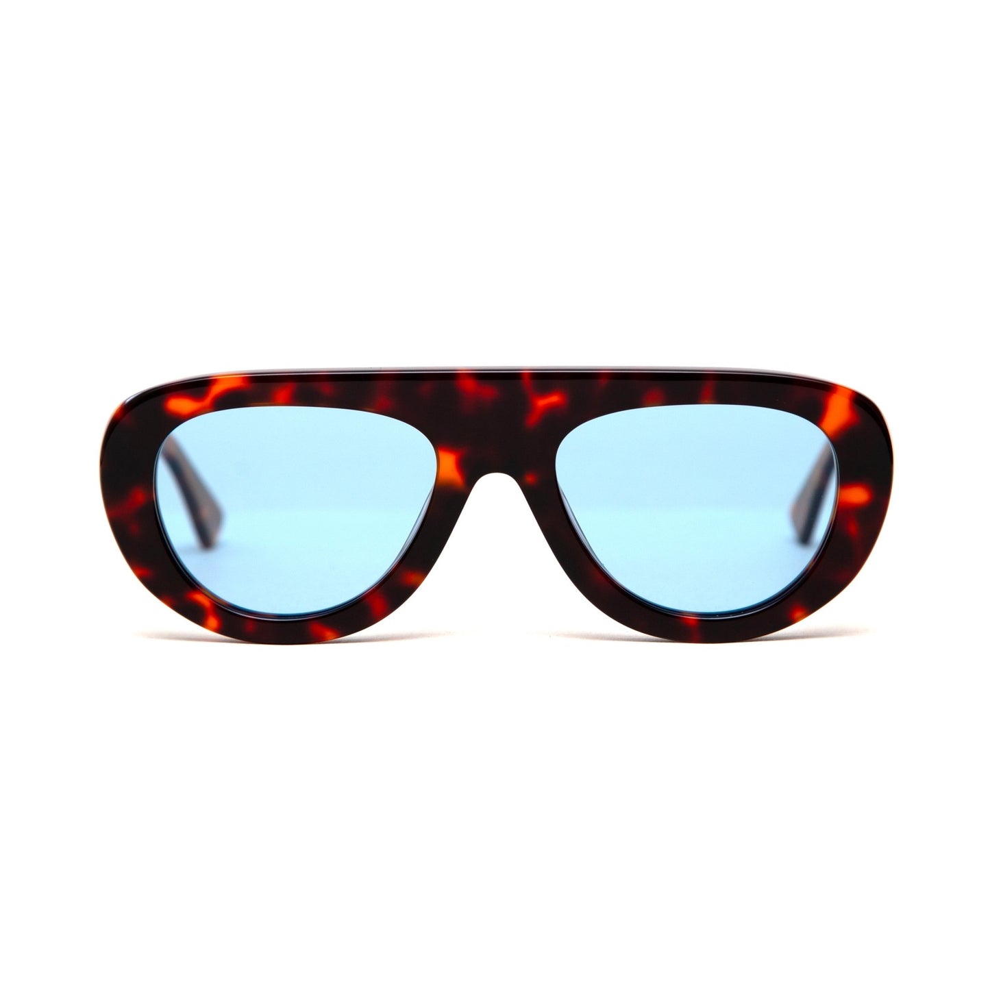 milk* eyewear Lance Sunglasses - Tortoise Shell Acetate, Blue Polarised Lens. - milk* eyewear