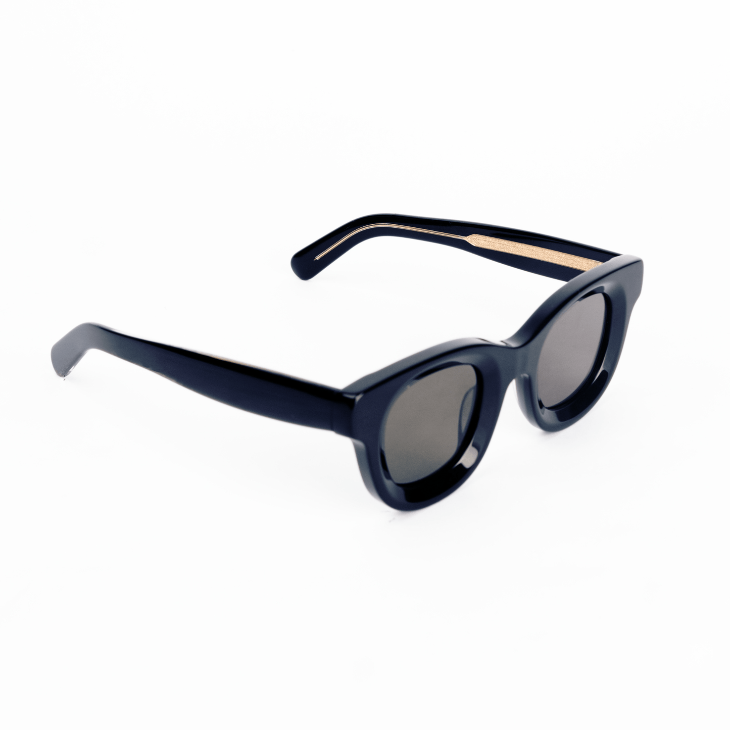 milk* eyewear Marsellus Sunglasses - Gloss Black, Black lens - milk* eyewear