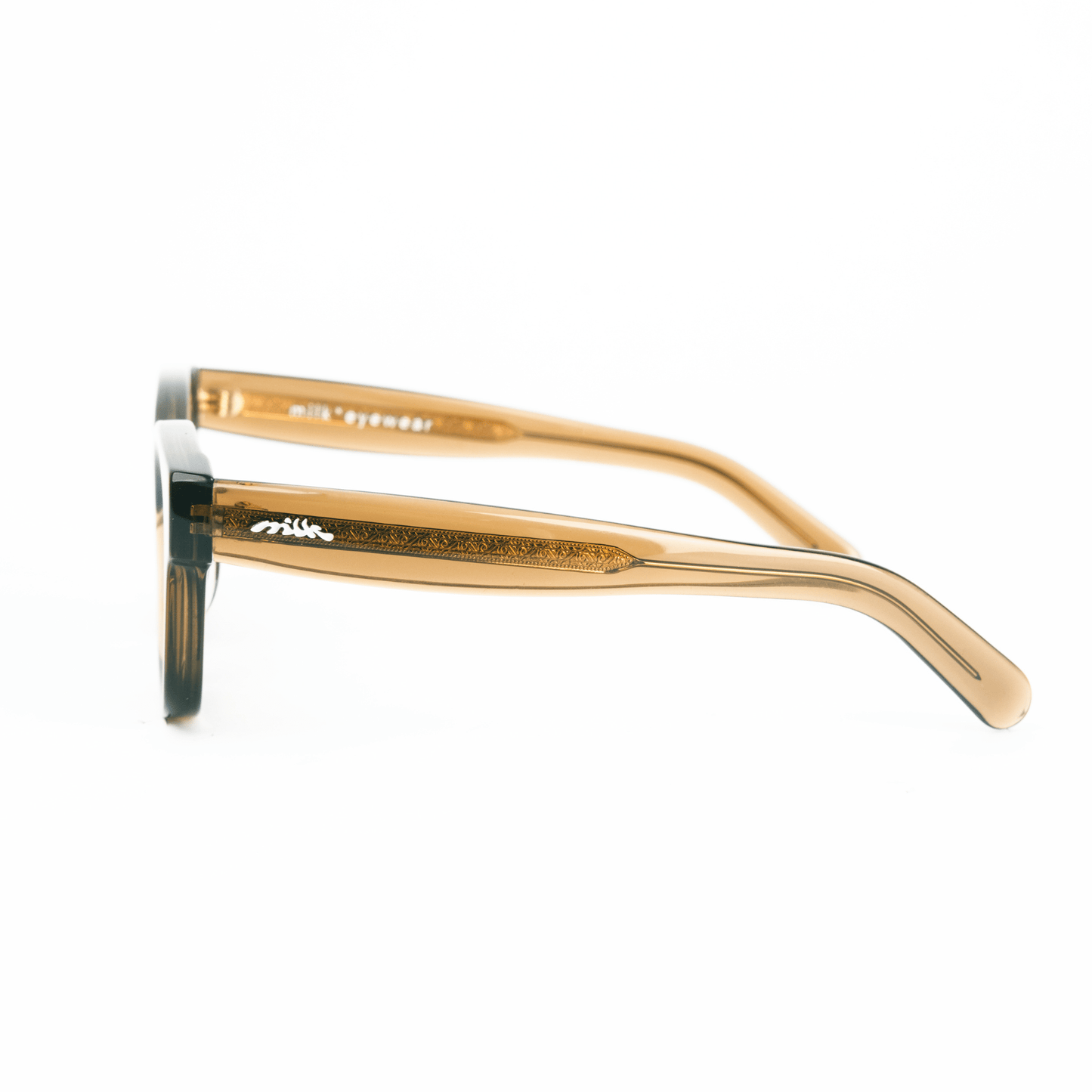 milk* eyewear Marsellus Sunglasses - Olive, Orange lens - milk* eyewear