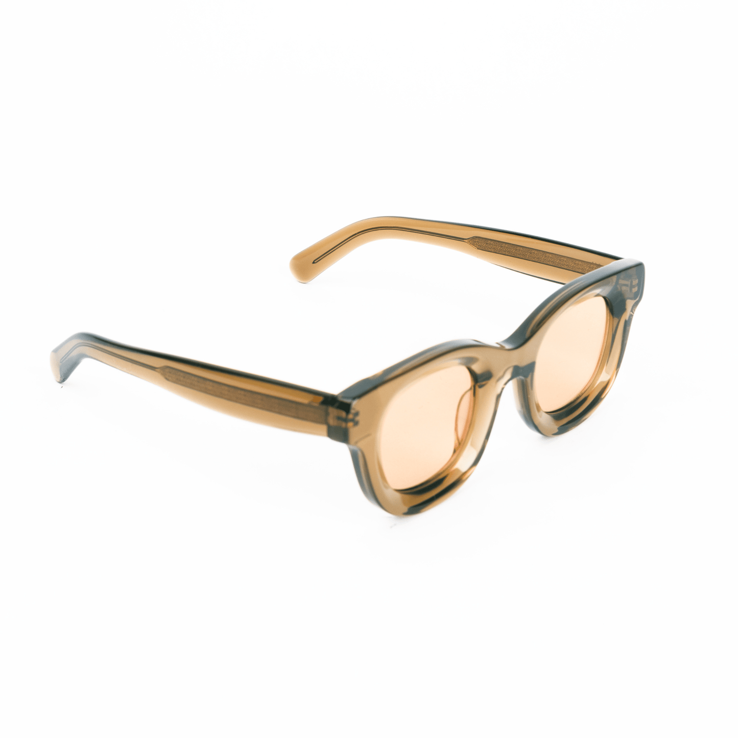 milk* eyewear Marsellus Sunglasses - Olive, Orange lens - milk* eyewear