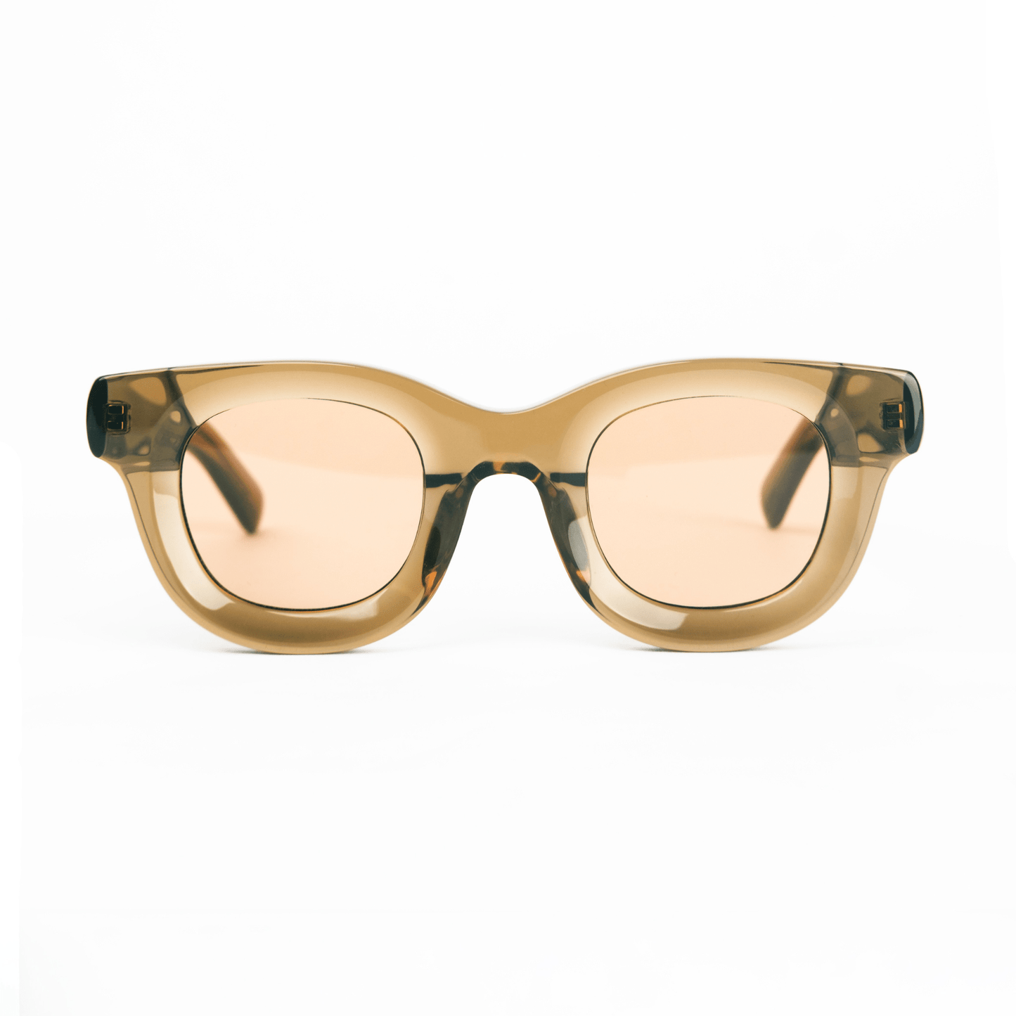 milk* eyewear Marsellus Sunglasses - Olive, Orange lens - milk* eyewear