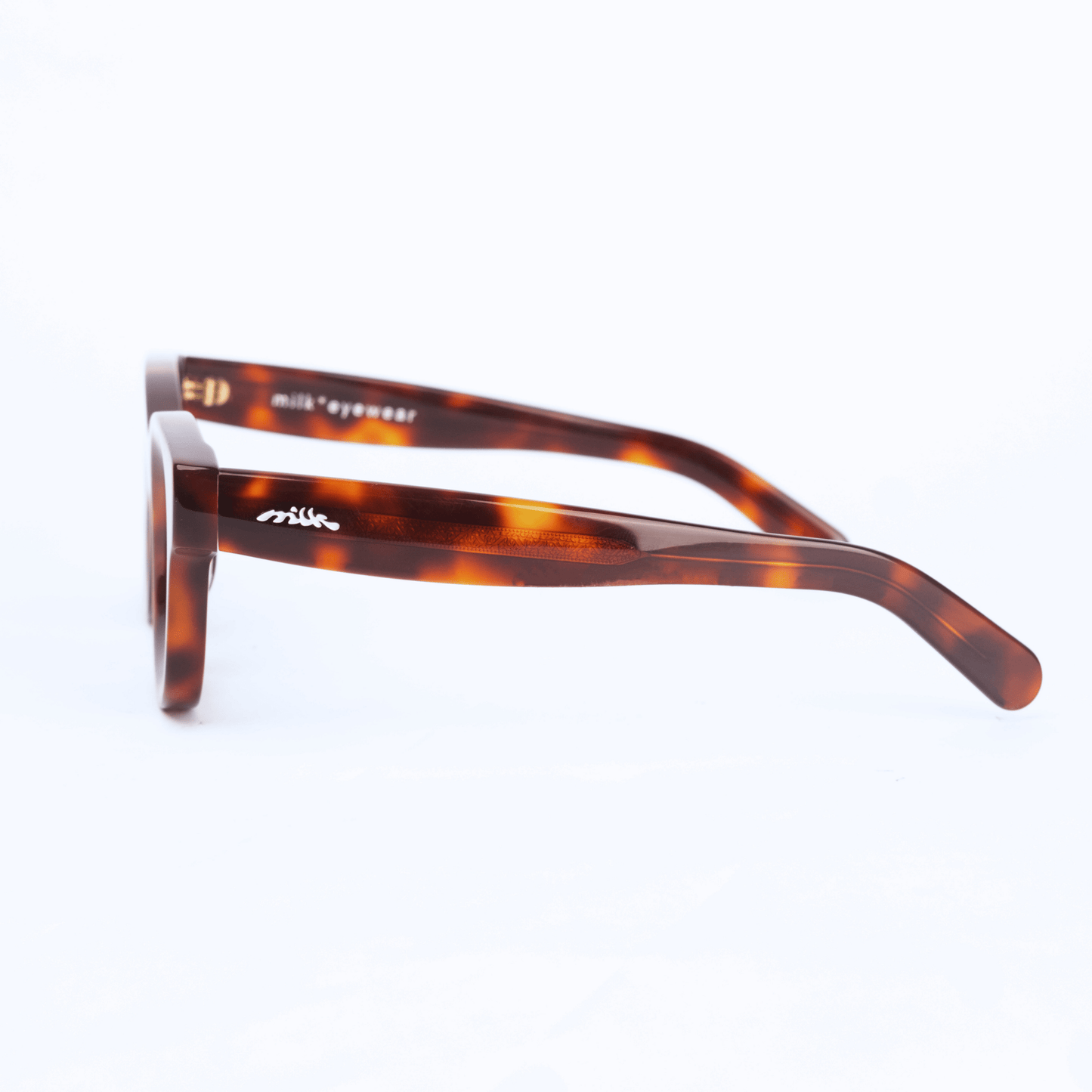 milk* eyewear Marsellus Sunglasses - Tortoise Shell, Blue lens - milk* eyewear