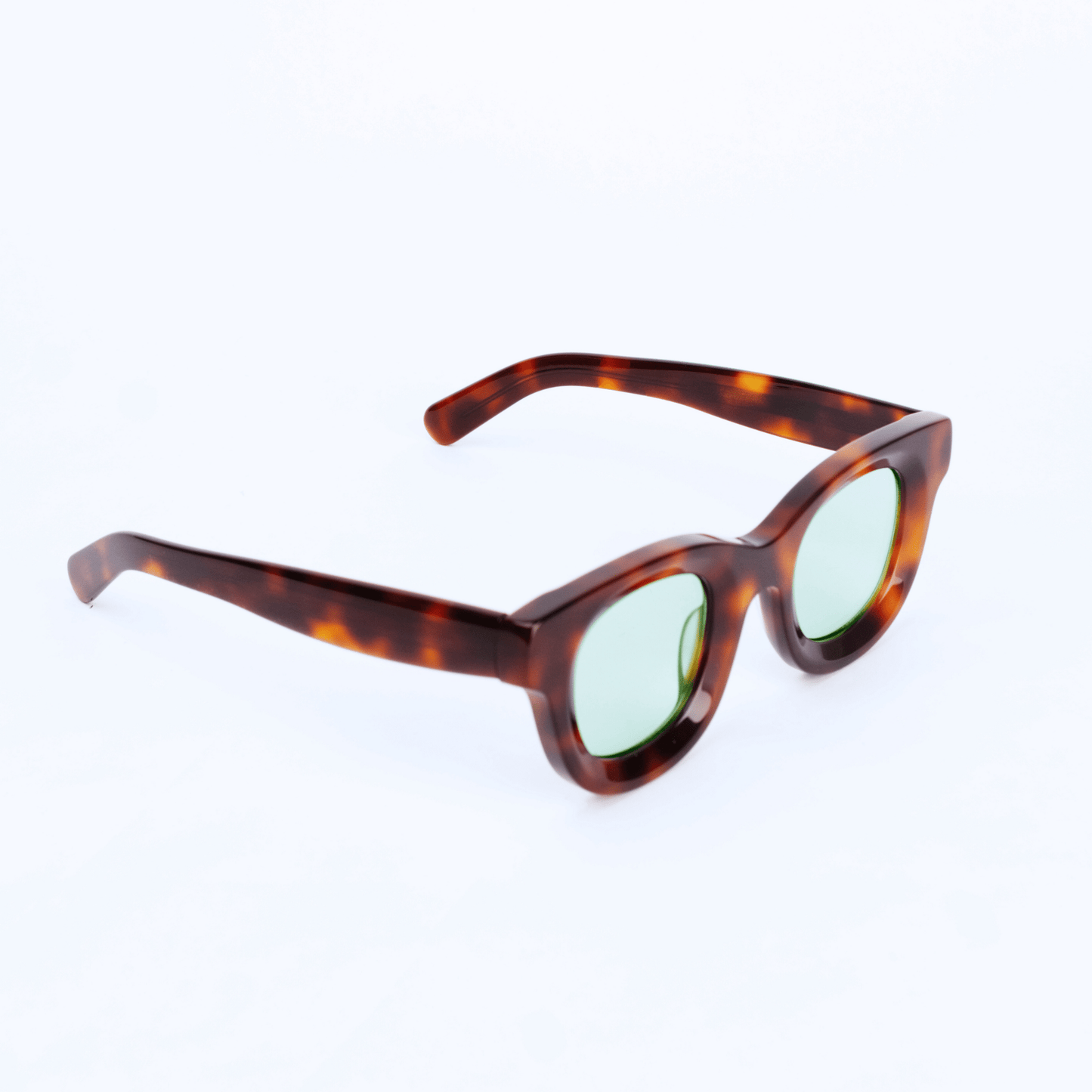 milk* eyewear Marsellus Sunglasses - Tortoise Shell, Blue lens - milk* eyewear