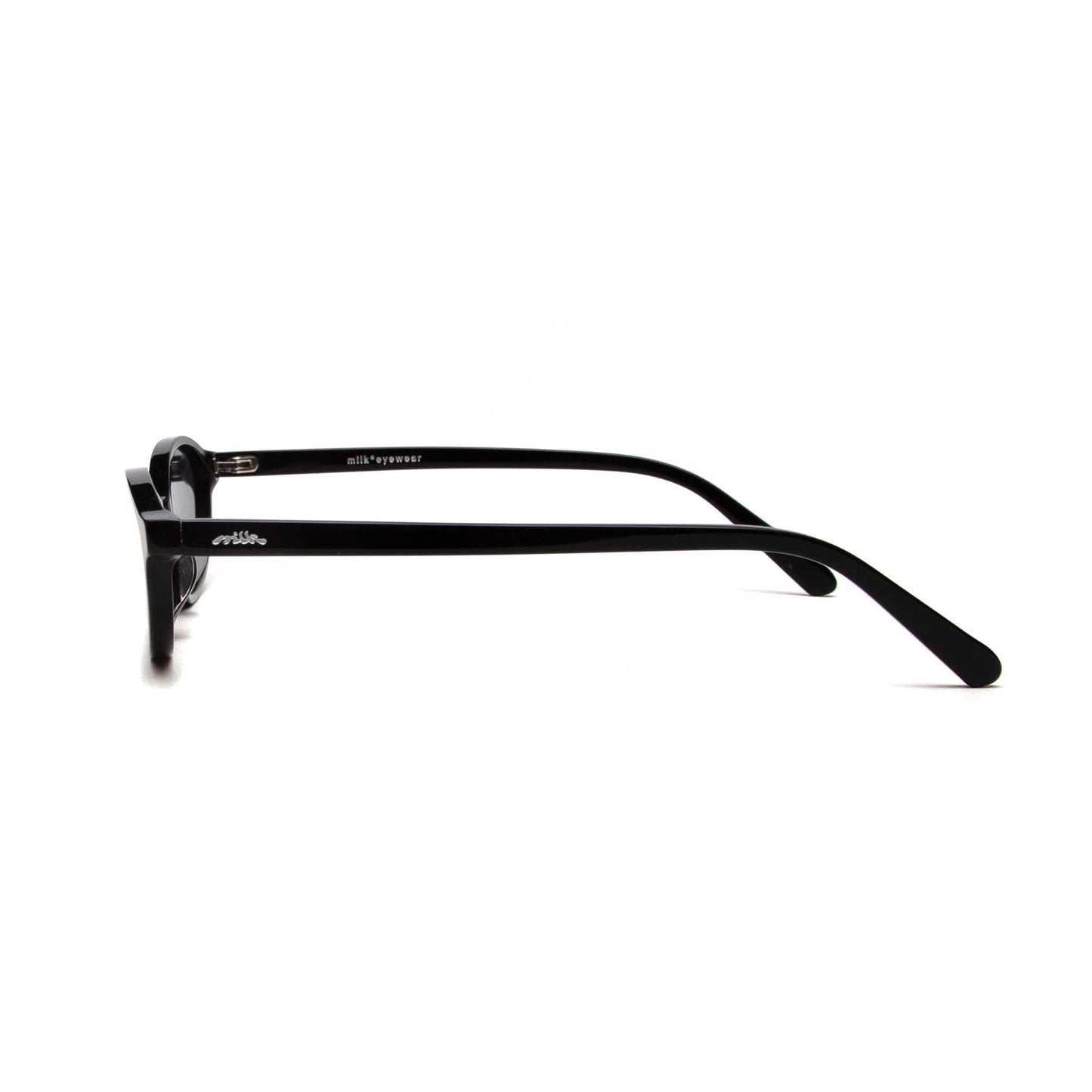 milk* eyewear Mia Sunglasses - Gloss Black, Black. - milk* eyewear