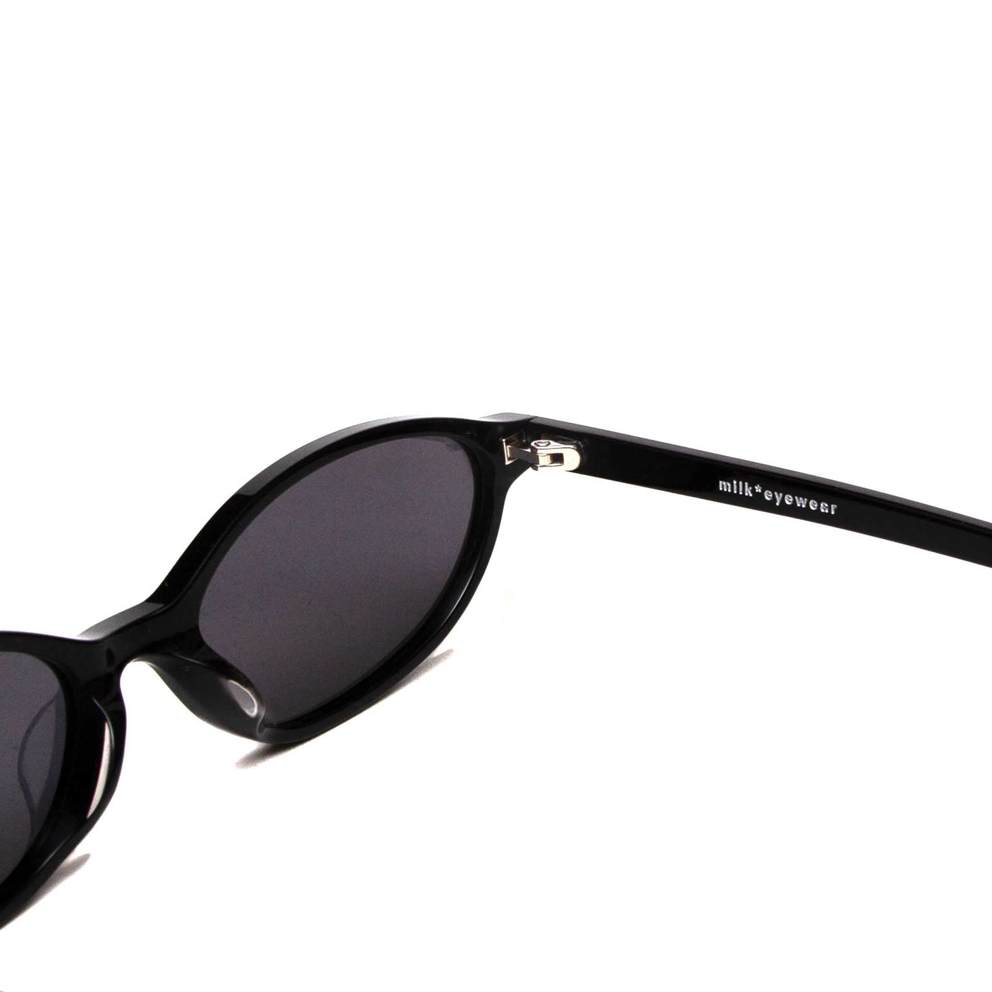 milk* eyewear Mia Sunglasses - Gloss Black, Black. - milk* eyewear