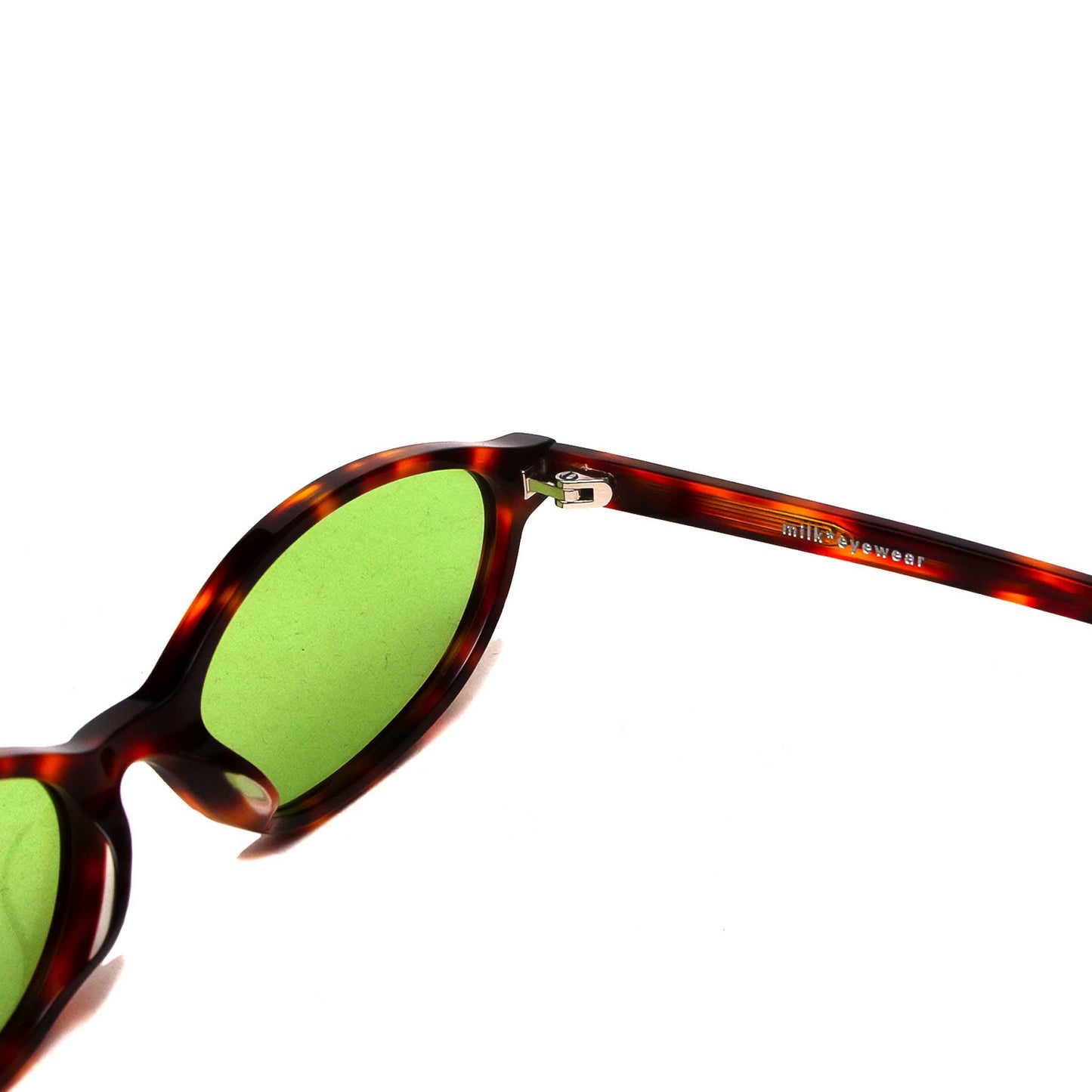 milk* eyewear Mia Sunglasses - Tortoise Shell, Green. - milk* eyewear