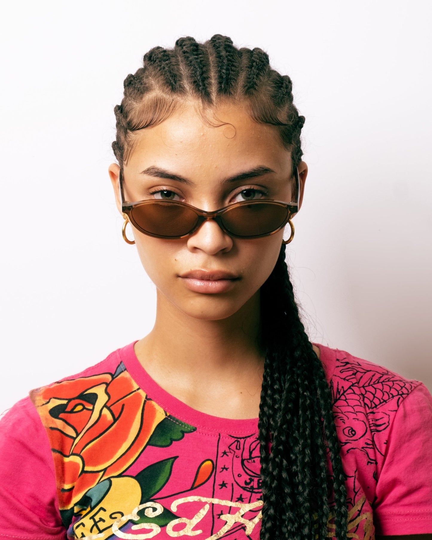 milk* eyewear Mia Sunglasses - Translucent Brown, Brown. - milk* eyewear