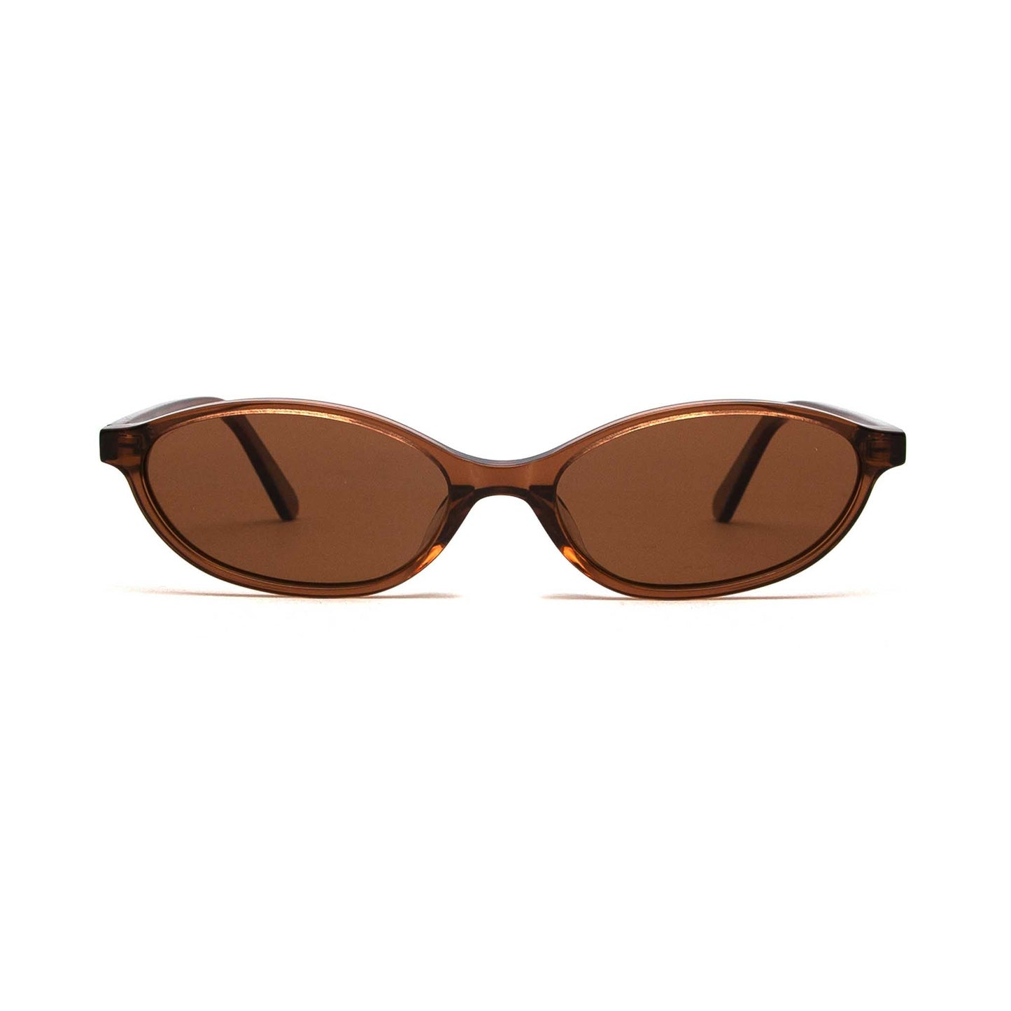 milk* eyewear Mia Sunglasses - Translucent Brown, Brown. - milk* eyewear