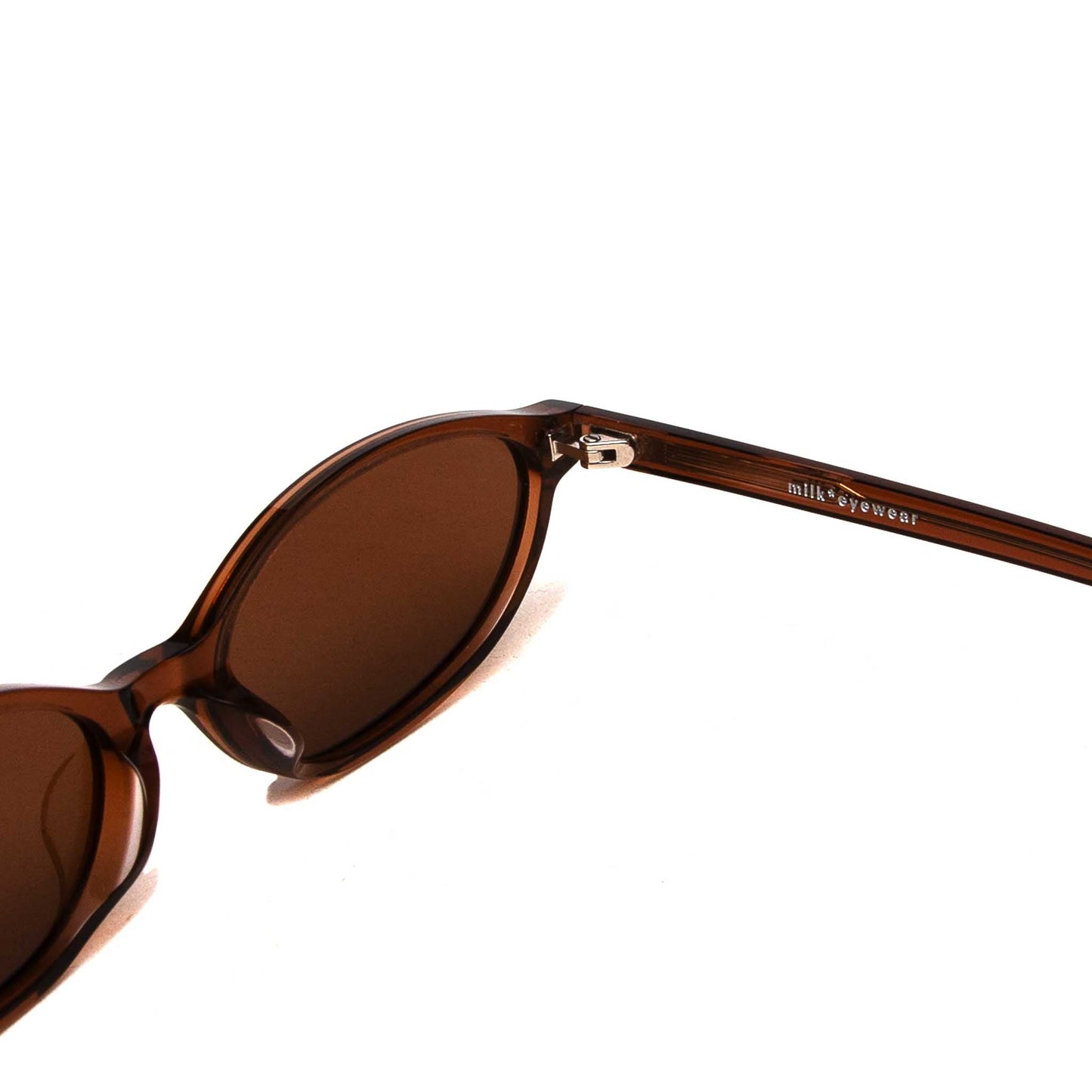 milk* eyewear Mia Sunglasses - Translucent Brown, Brown. - milk* eyewear