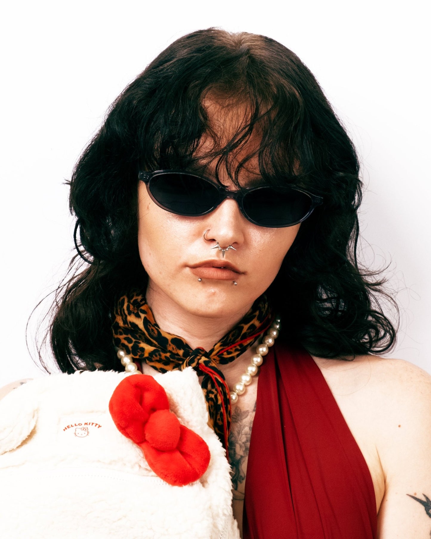 milk* eyewear Mia Sunglasses - translucent Grey, Grey lens. - milk* eyewear
