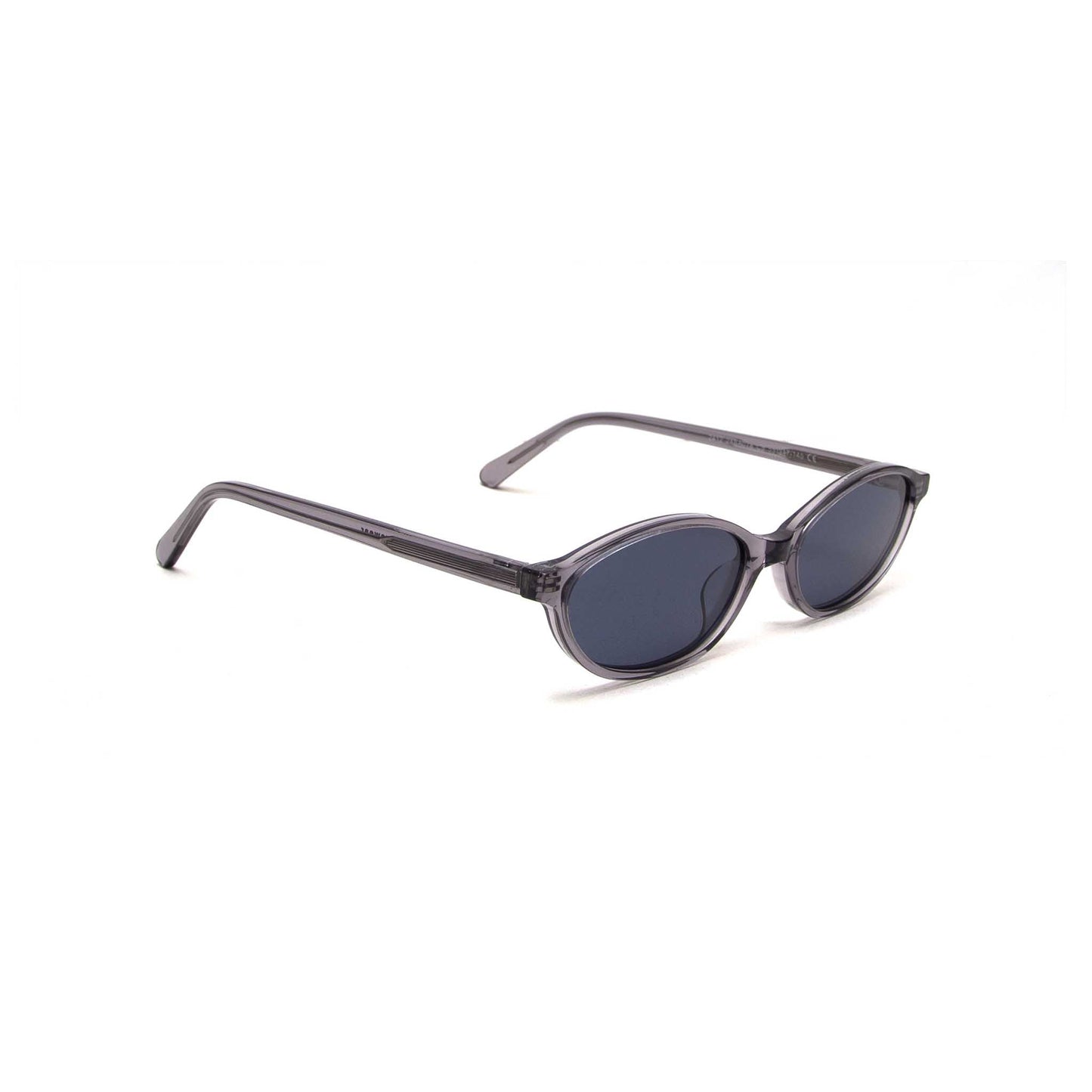 milk* eyewear Mia Sunglasses - translucent Grey, Grey lens. - milk* eyewear