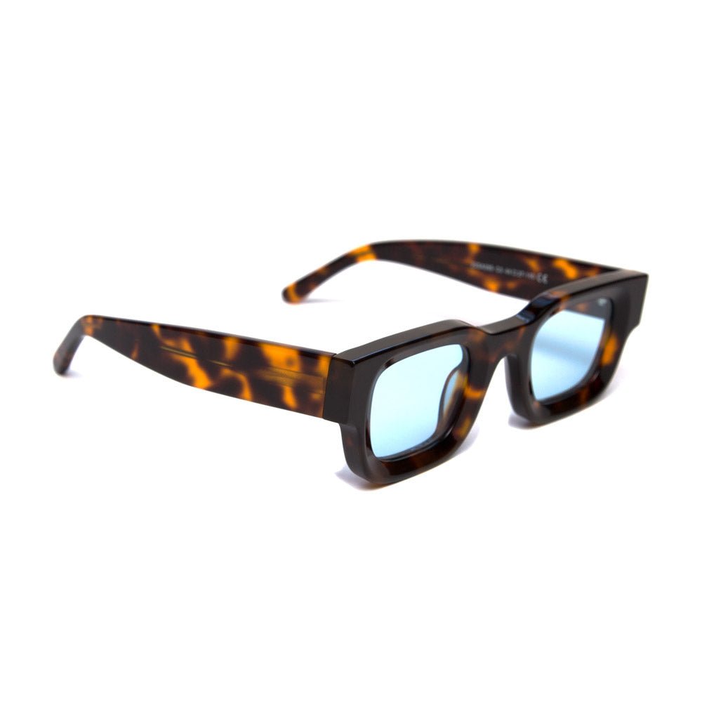 milk* eyewear Vincent Sunglasses - Tortoise Shell, Blue lens - milk* eyewear