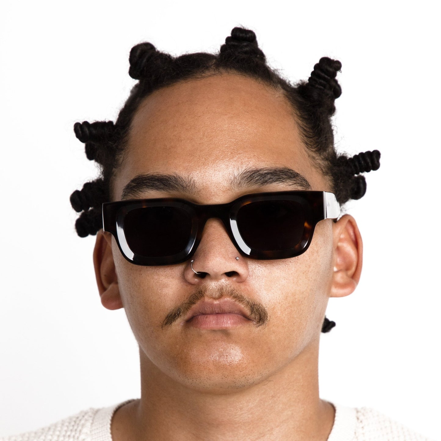 milk* eyewear Vincent Sunglasses - Tortoise Shell, Dark lens - milk* eyewear
