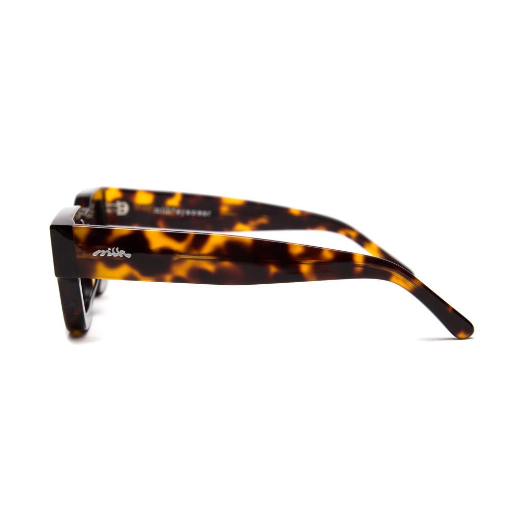 milk* eyewear Vincent Sunglasses - Tortoise Shell, Dark lens - milk* eyewear