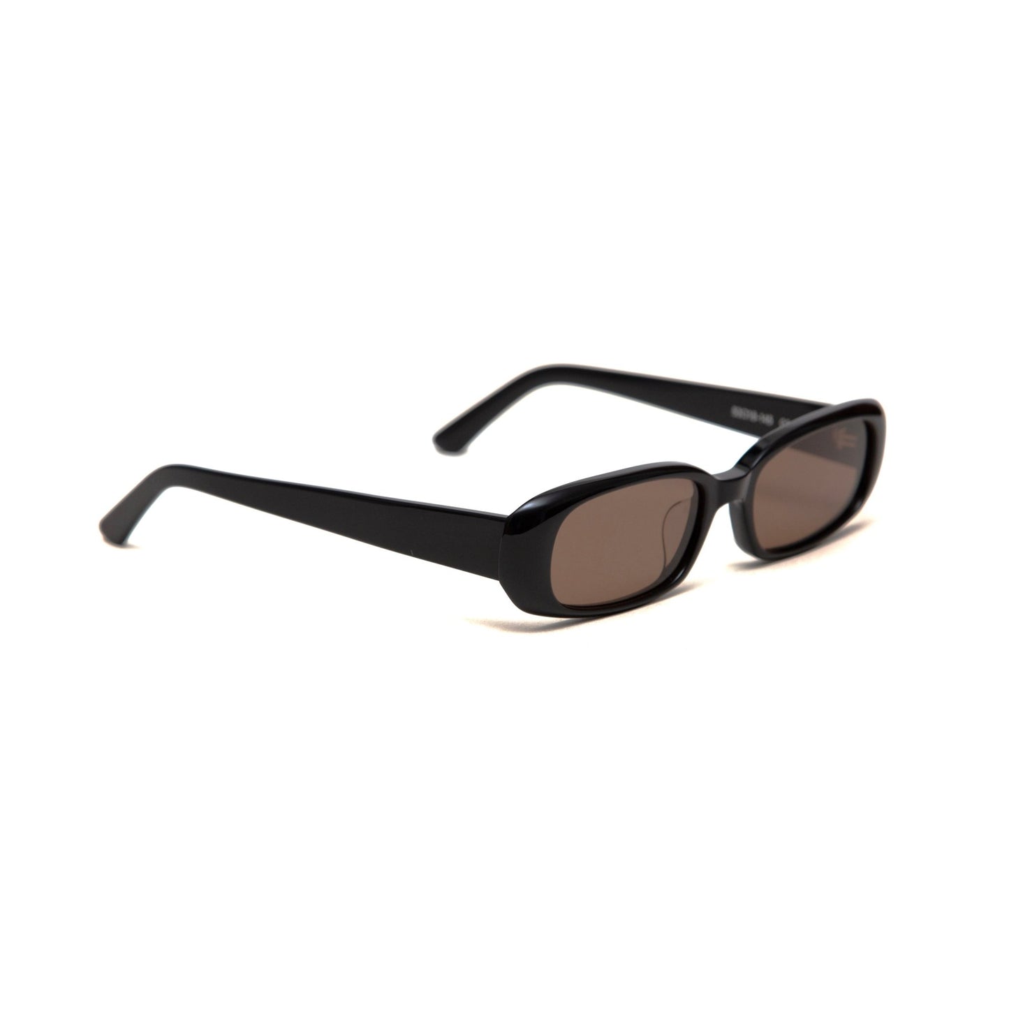 milk* eyewear Zed Sunglasses - Black Mazzucchelli Acetate, Brown Polarised Lens. - milk* eyewear