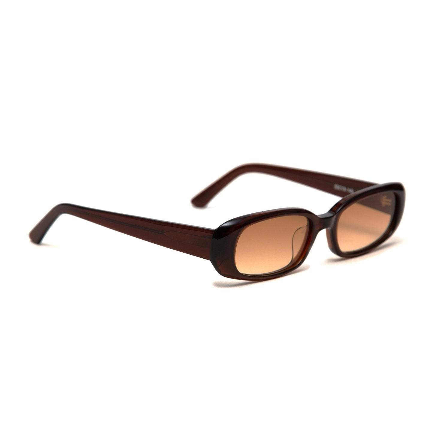 milk* eyewear Zed Sunglasses - Brown Mazzucchelli Acetate, Golden Brown Polarised Lens. - milk* eyewear