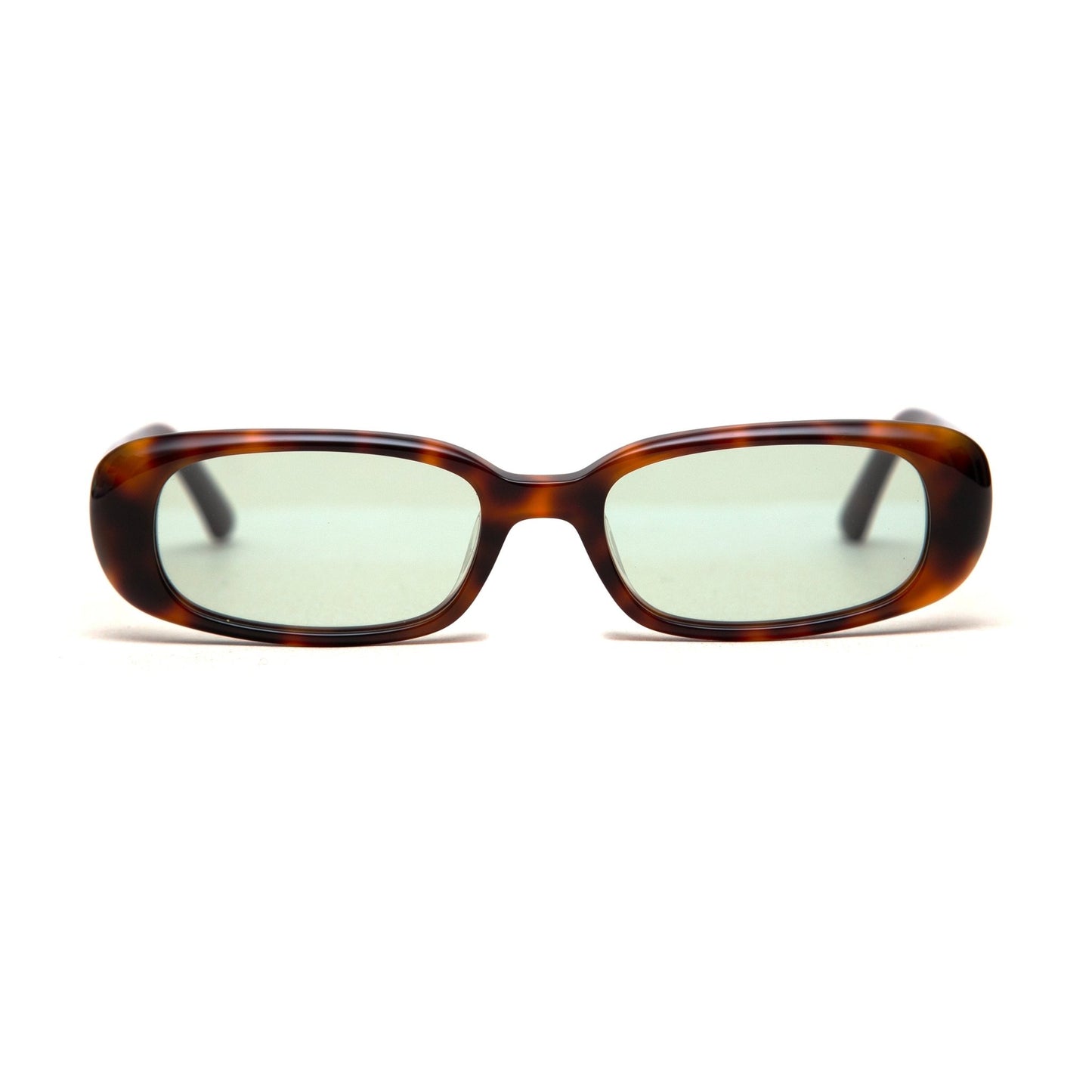 milk* eyewear Zed Sunglasses - Tortoise Shell Mazzucchelli Acetate, Green Polarised Lens. - milk* eyewear