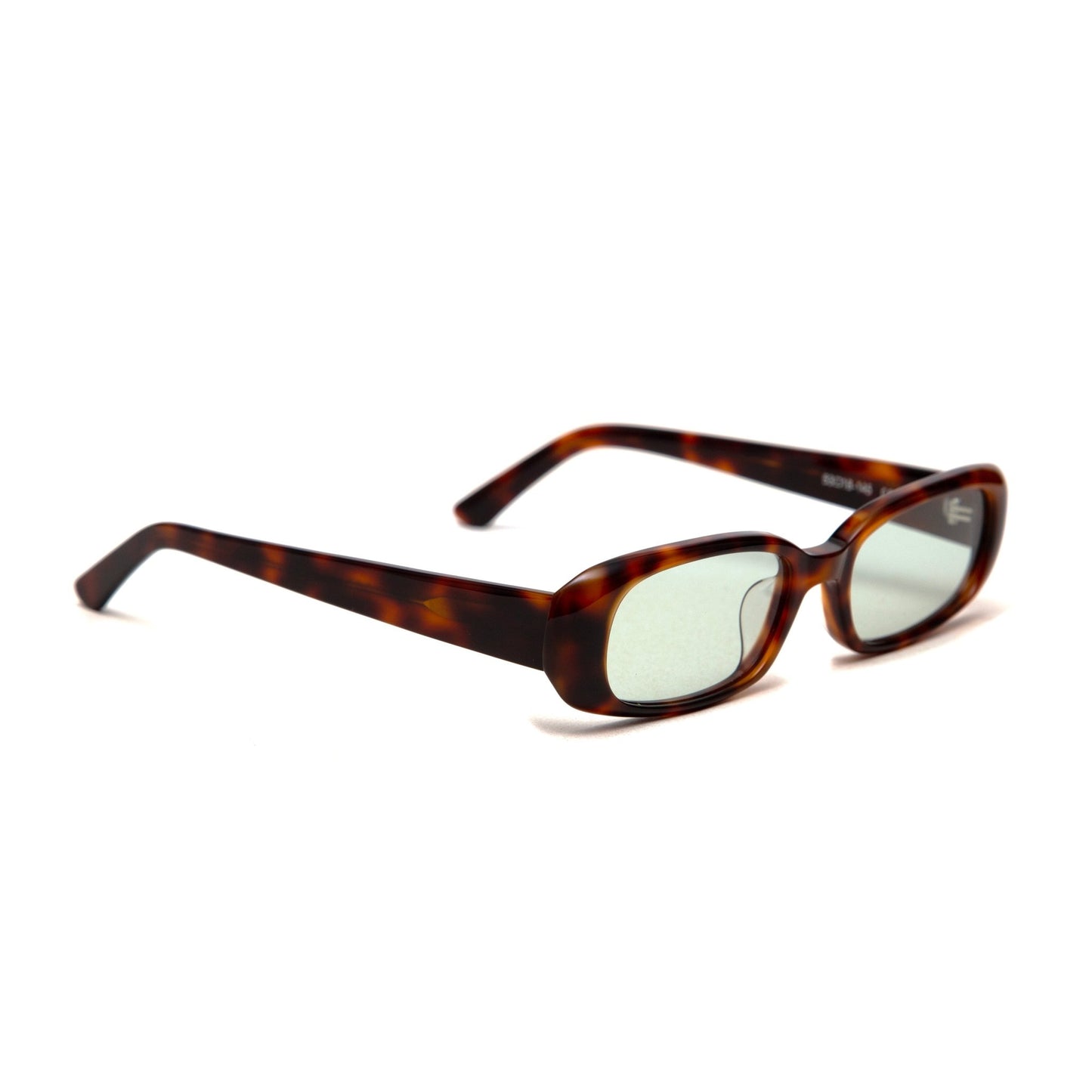 milk* eyewear Zed Sunglasses - Tortoise Shell Mazzucchelli Acetate, Green Polarised Lens. - milk* eyewear