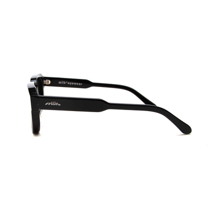 milk* eyewear Jules Sunglasses - gloss Black, Black lens. - milk* eyewear