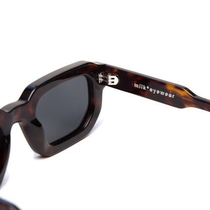 milk* eyewear Jules Sunglasses - Tortoise shell, Dark lens. - milk* eyewear
