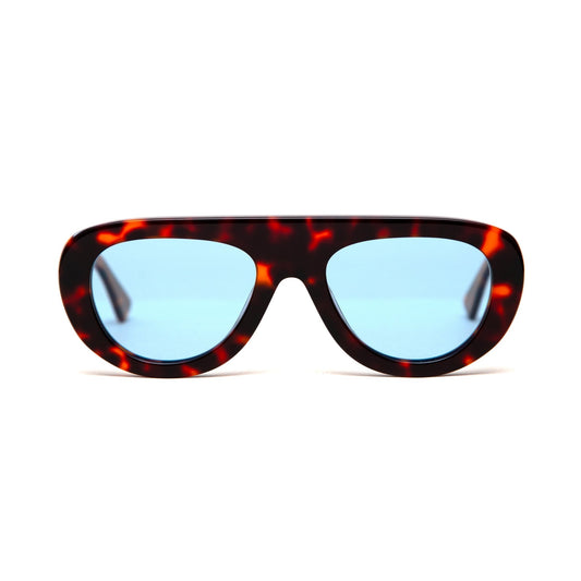 milk* eyewear Lance Sunglasses - Tortoise Shell Acetate, Blue Polarised Lens. - milk* eyewear
