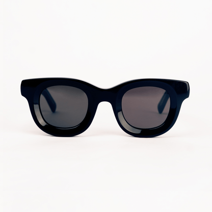 milk* eyewear Marsellus Sunglasses - Gloss Black, Black lens - milk* eyewear