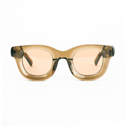milk* eyewear Marsellus Sunglasses - Olive, Orange lens - milk* eyewear