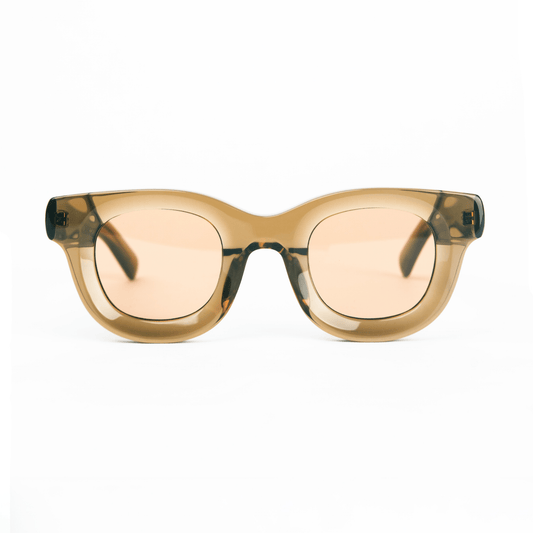 milk* eyewear Marsellus Sunglasses - Olive, Orange lens - milk* eyewear