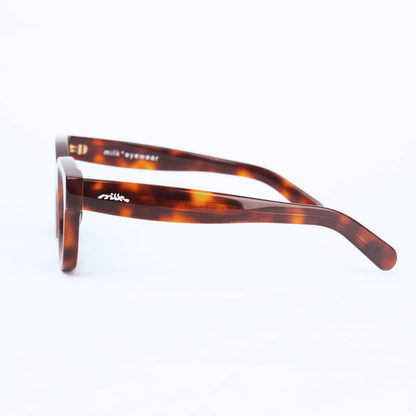 milk* eyewear Marsellus Sunglasses - Tortoise Shell, Blue lens - milk* eyewear