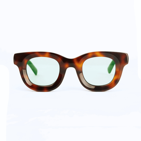milk* eyewear Marsellus Sunglasses - Tortoise Shell, Blue lens - milk* eyewear