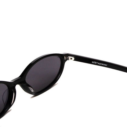 milk* eyewear Mia Sunglasses - Gloss Black, Black. - milk* eyewear