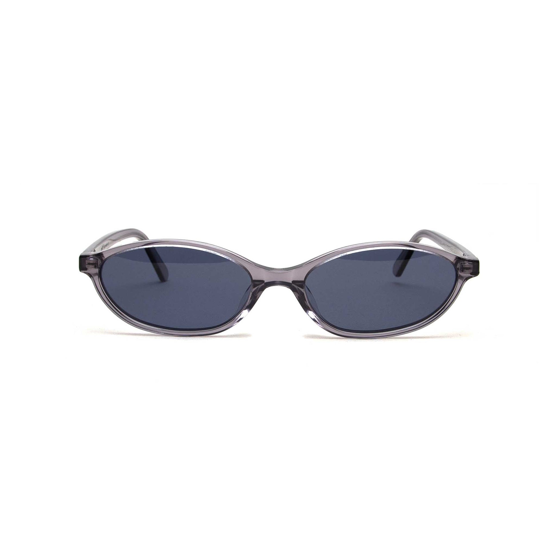 milk* eyewear Mia Sunglasses - translucent Grey, Grey lens. - milk* eyewear