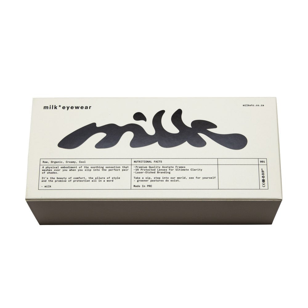 milk* eyewear Vincent Sunglasses - Gloss Black, Black lens - milk* eyewear