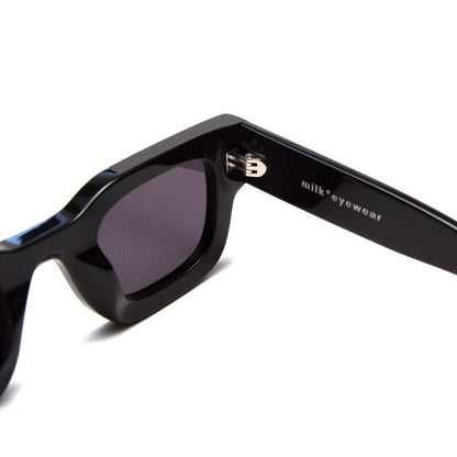 milk* eyewear Vincent Sunglasses - Gloss Black, Black lens - milk* eyewear