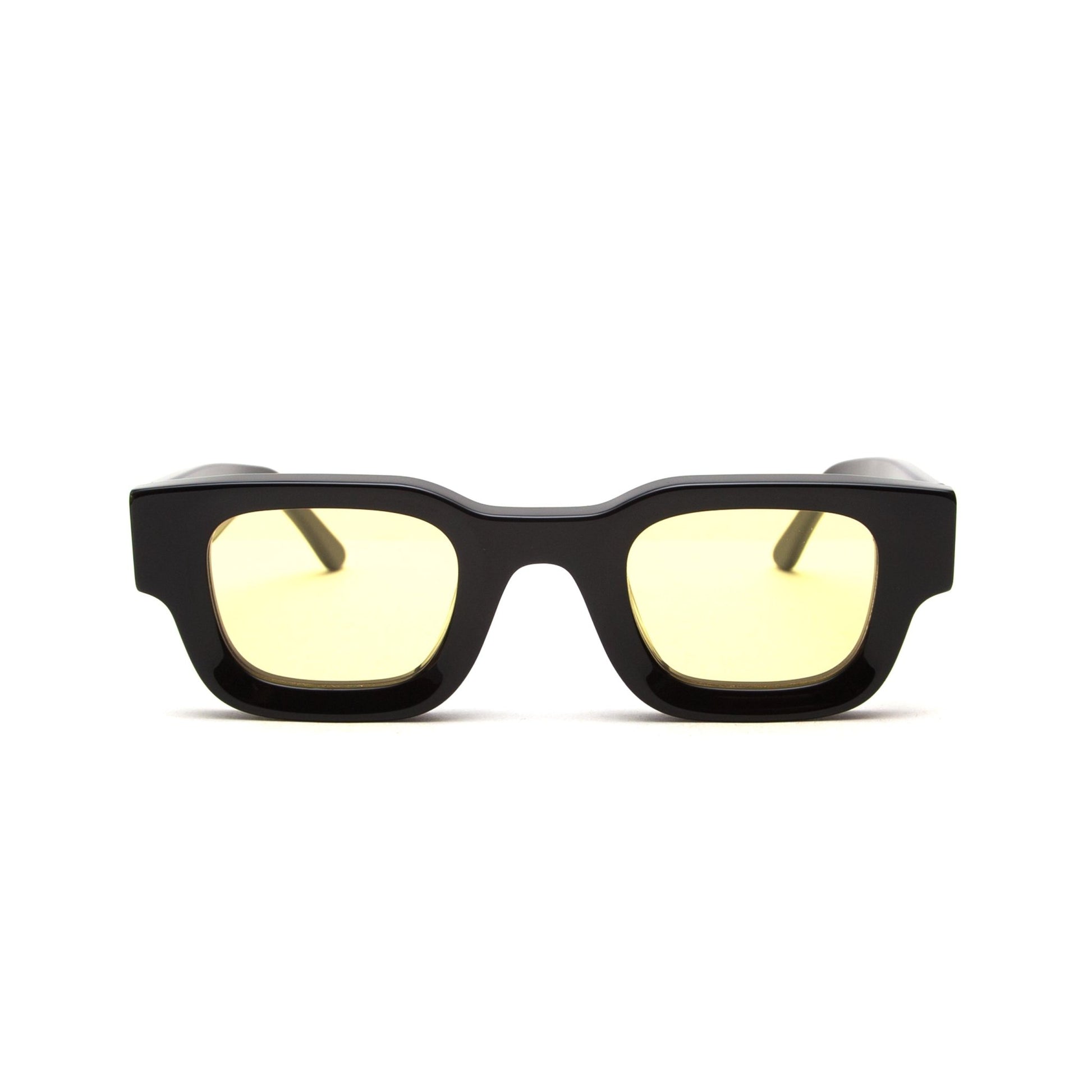 milk* eyewear Vincent Sunglasses - Gloss Black, Yellow lens - milk* eyewear