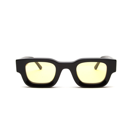 milk* eyewear Vincent Sunglasses - Gloss Black, Yellow lens - milk* eyewear