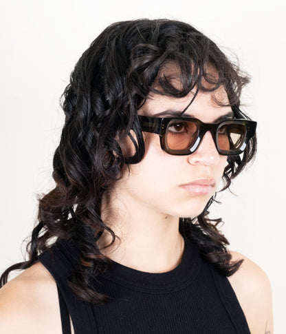 milk* eyewear Vincent Sunglasses - Olive, Olive lens - milk* eyewear