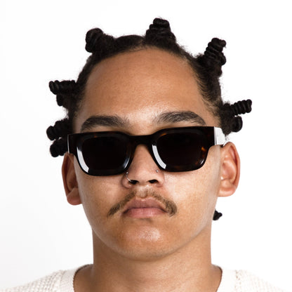 milk* eyewear Vincent Sunglasses - Tortoise Shell, Dark lens - milk* eyewear