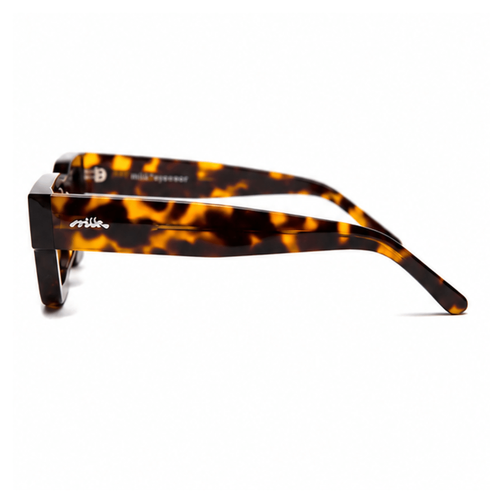milk* eyewear Vincent Sunglasses-Tortoise Shell, Yellow Lens - milk* eyewear